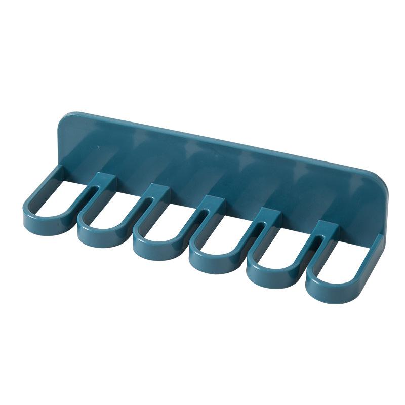 Multifunctional Toilet Bathroom Non-perforated Six holes Hook for Storage