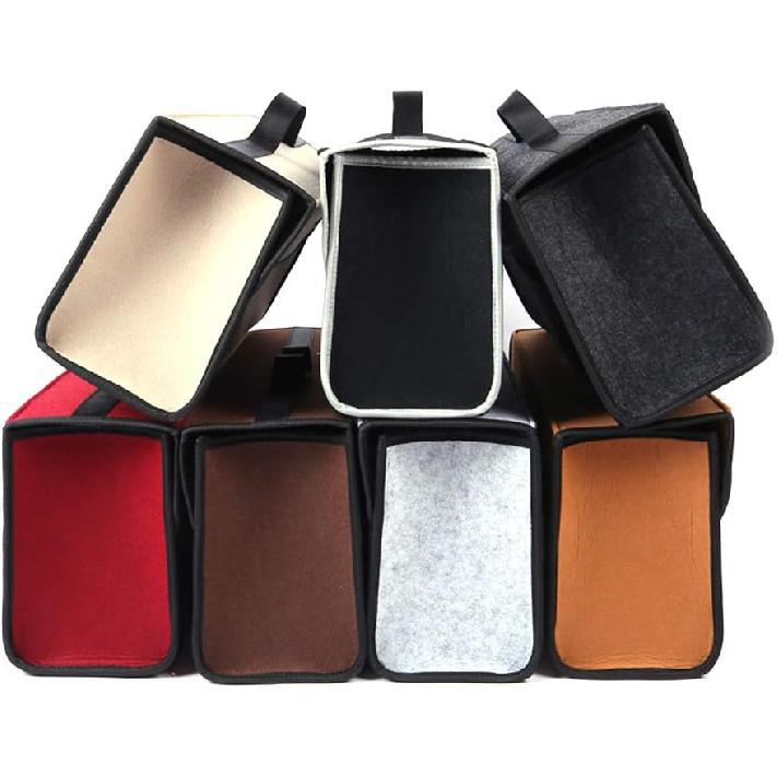 Car Storage Bag, Car Soft Storage Box Trunk Bag Travel Storage Organizer Holder Car Accessories Deep Grey