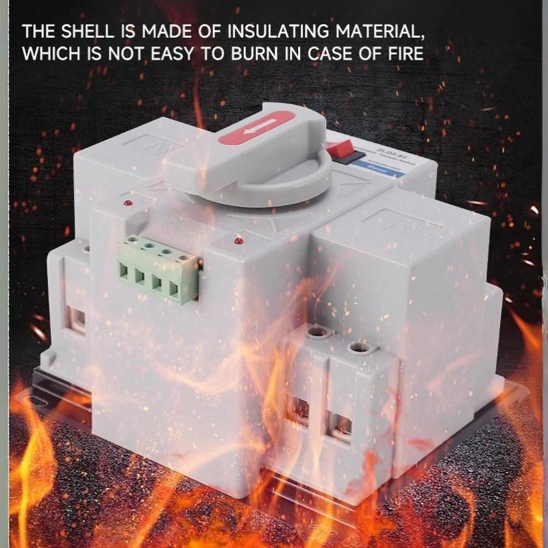 1Pcs 2P 63A 220V 50/60Hz Dual Power Manual Changeover Switch Miniature Circuit Breaker Automatic Transfer Switch