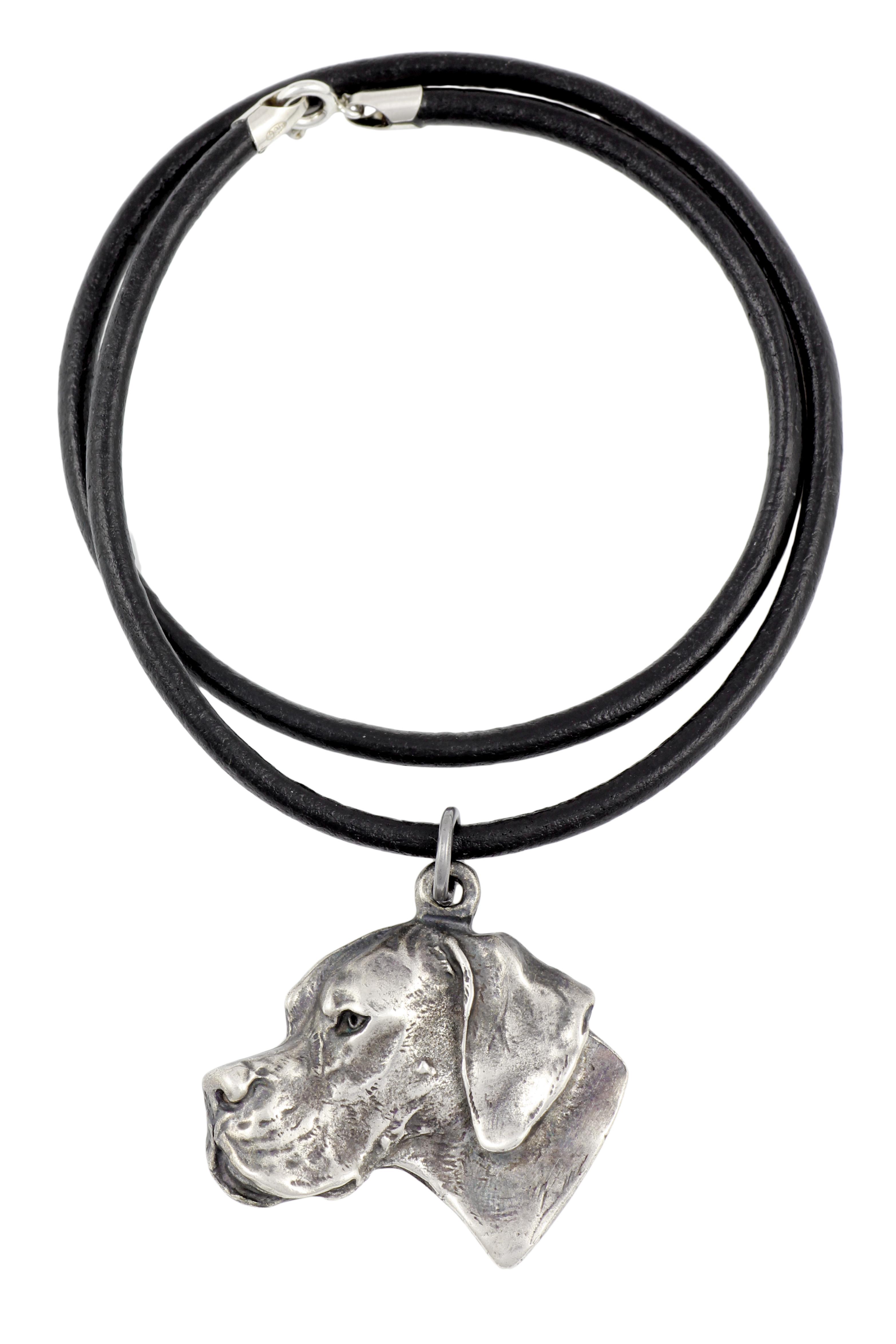 

English Pointer I - Necklace with dog, silver-plated pendant for dog fan, unique jewelry by Art-Dog brand срібний