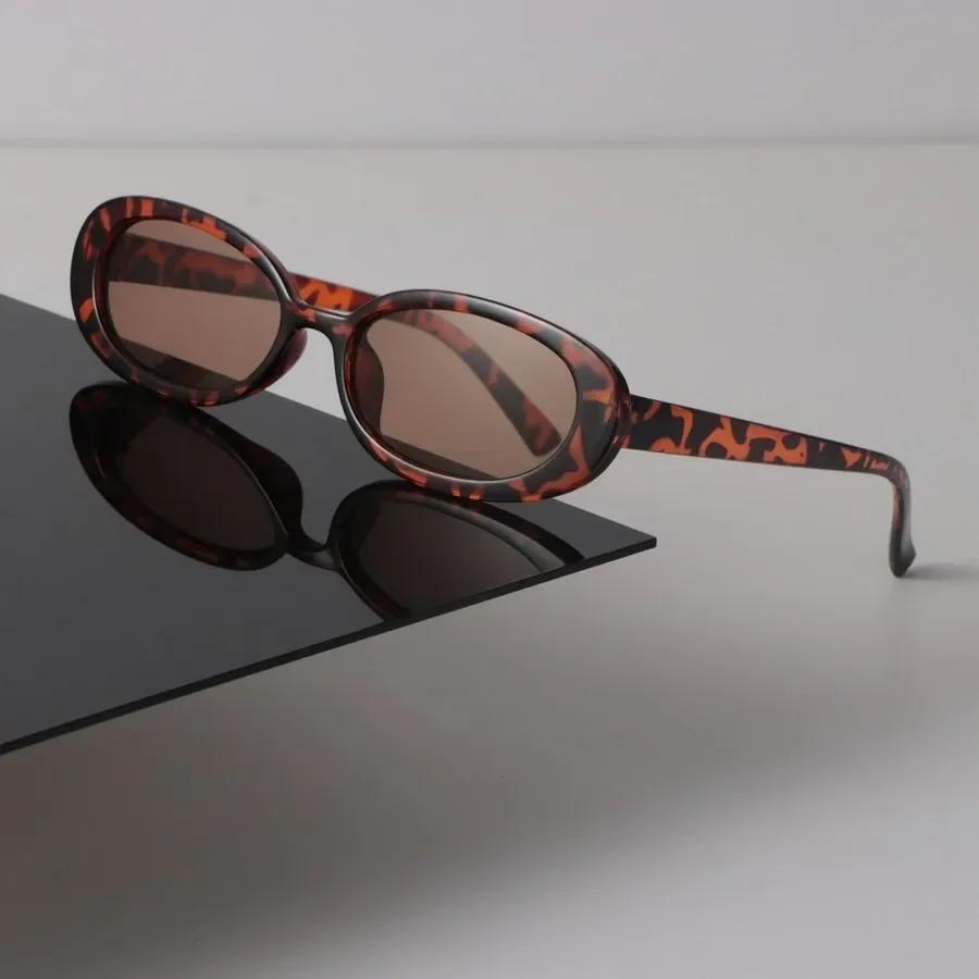 

Fashion Sunglasses Women Men Oval Mirror Lens Brand Designer Black Sun Glasses Trendy Eyewear Unisex Sexy Classic Other леопардовий