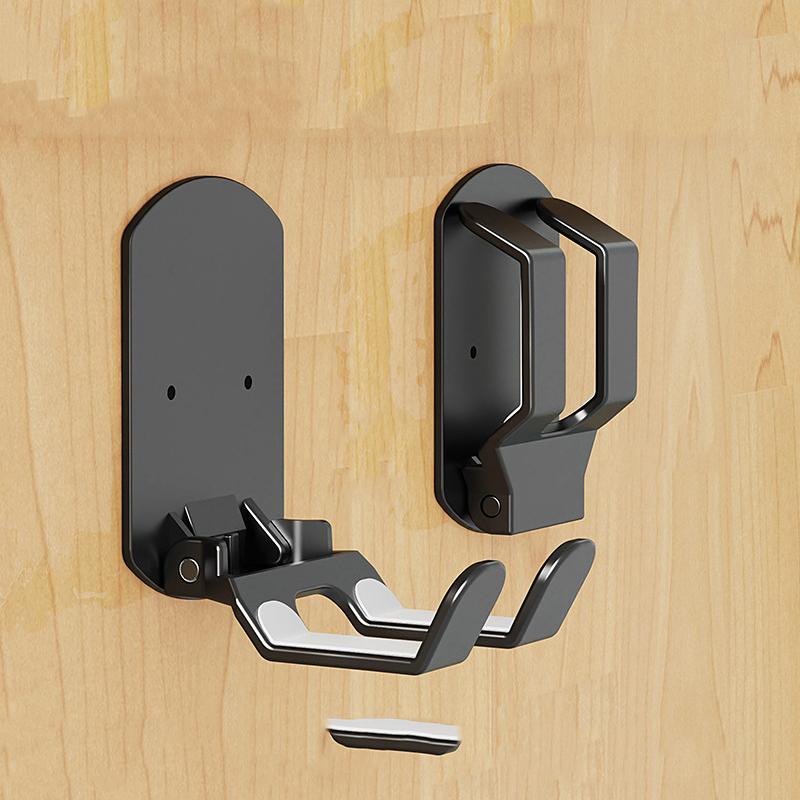 Bohrloser Halter für Spielkonsolen-Controller - Robuster Kunststoff-Wandmontage-Hängehalter mit Kopfhörerhalter, Faltbar