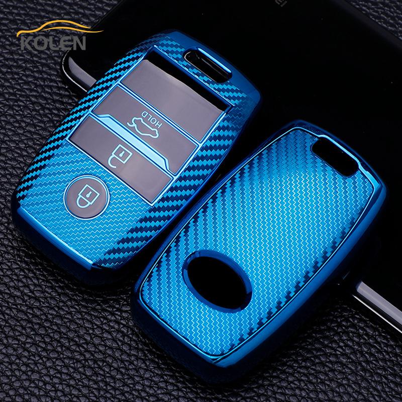 

Carbon Fiber Tpu Car Smart Key Case Cover Shell Fob For Kia Rio 5 Ql Sportage 4 Cerato Optima K2 K3 K5 Ceed Sorento Soul Picanto