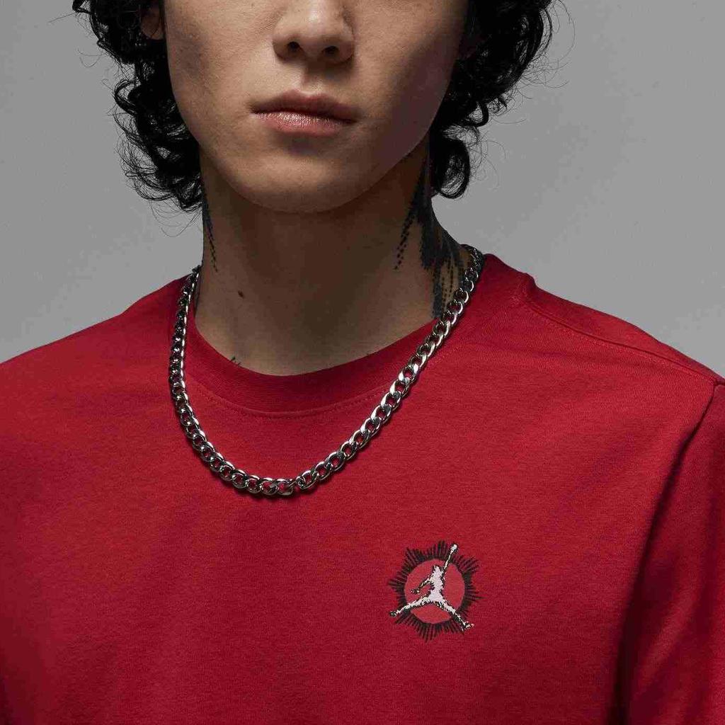 Jordan Breathable Comfortable Casual Simple Printed Versatile Short Sleeve T-Shirt Men Tops Red IB7529687