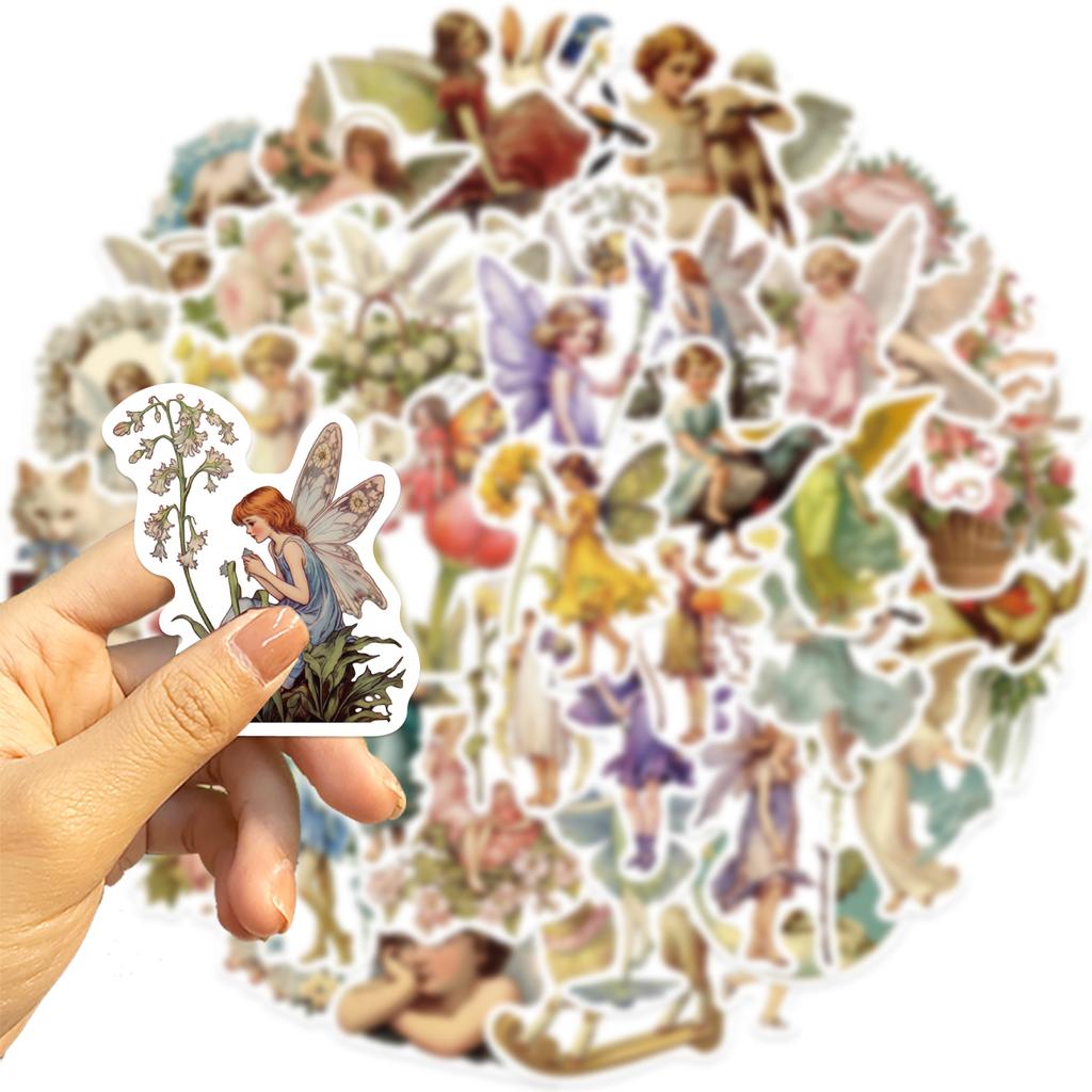 50pcs Elf Fairytale Cute Angel Stickers Decoration Skateboard Laptop Bike Suitcase Wall Decals