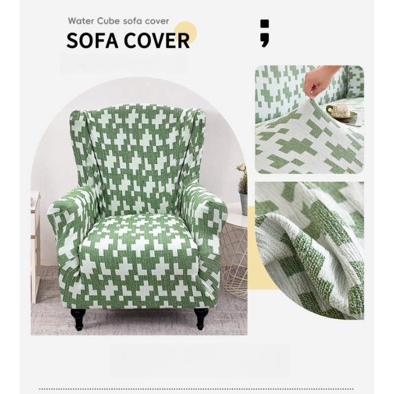 

Elastic Chenille Club Chair Cover Cat-Proof Single Armchair Slipcover Full Coverage Removable Furniture Protector Bar Hotel Home