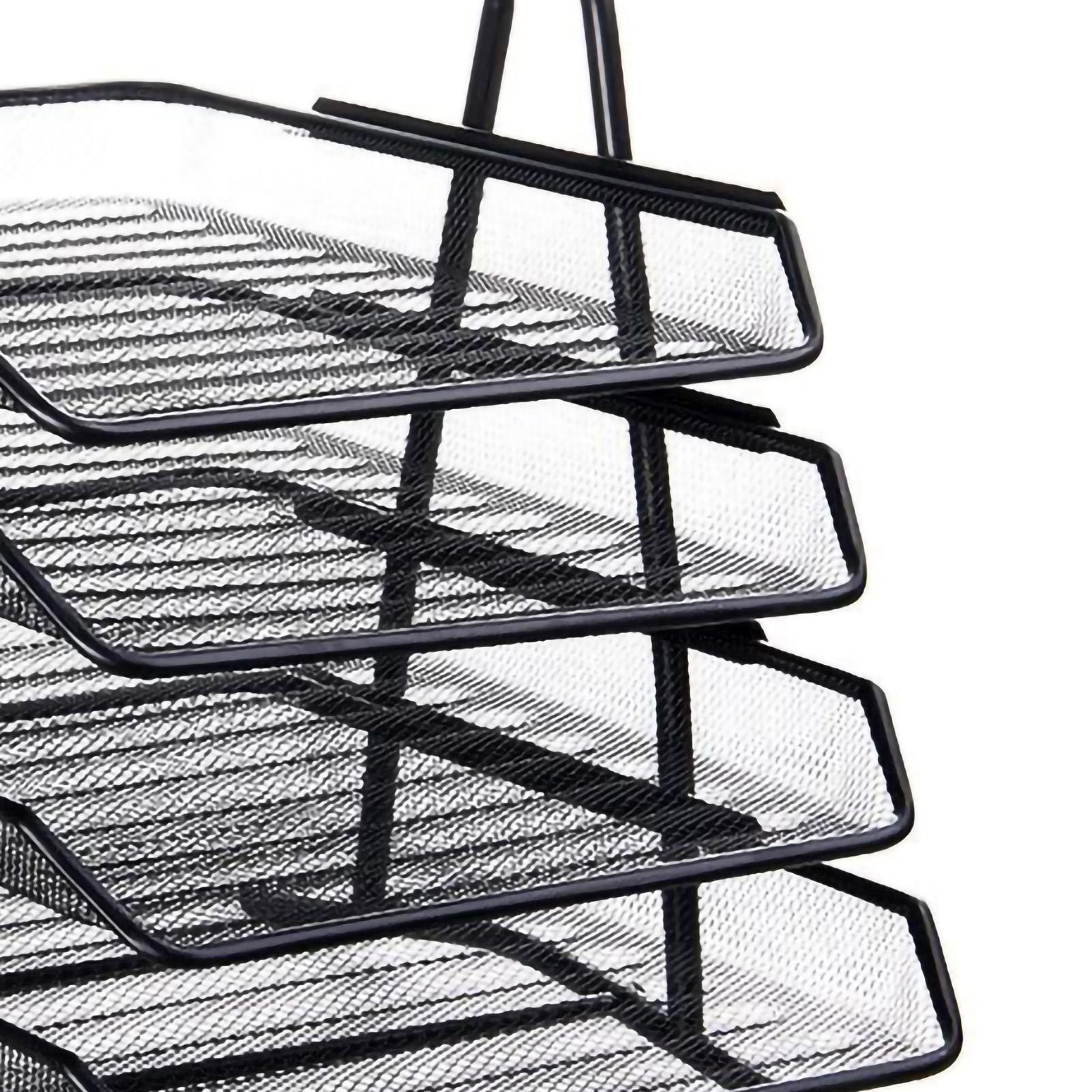 Desk File Organizer 4 Compartments Durable Metal Mesh Simple Aasembly Desktop File Organizer 4 2287₽