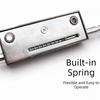 Stainless Steel Security Floor Lock Framed Spring Aluminum Alloy Automatic Revolving Doors Anti-Theft Double Door Lock