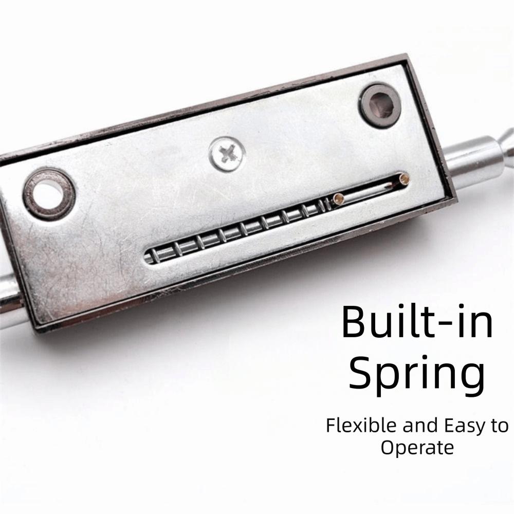 Stainless Steel Security Floor Lock Framed Spring Aluminum Alloy Automatic Revolving Doors Anti-Theft Double Door Lock