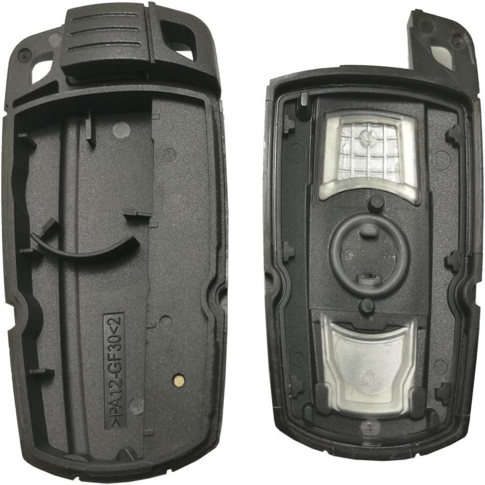 Carcasă de schimb pentru chei din plastic cu 3 butoane Husă neagră pentru chei de mașină pentru BMW Seria 3 5 CAS3