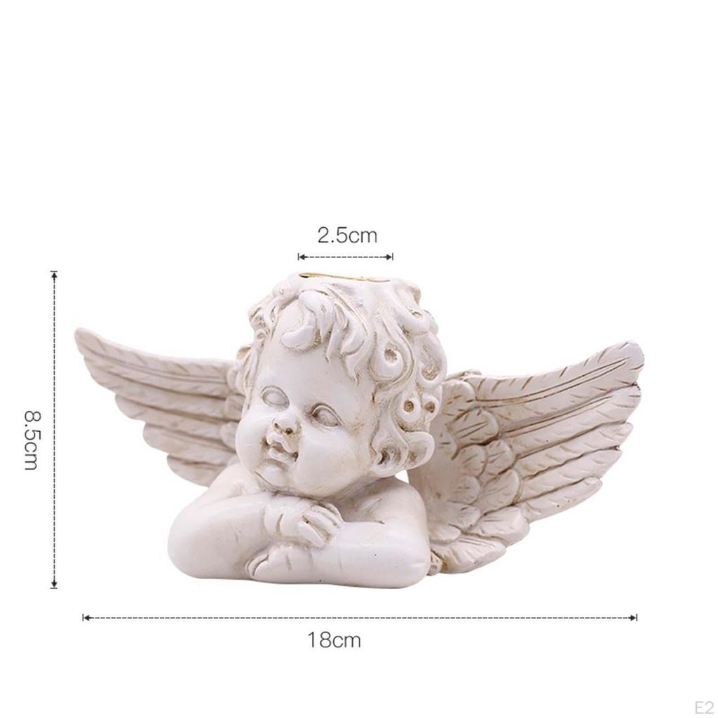 Modern Angel Candle Holder Candlestick Decor Ornament Cherub Figurine Tealight for Garden,