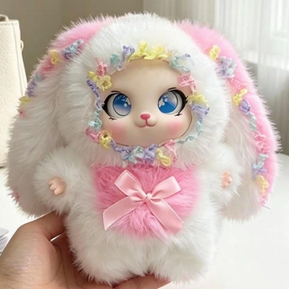 Big Ear Bunny Doll Pendant Bag Hanging Car Key Ring Delicate Rabbit Plush Keychain  Party Decor