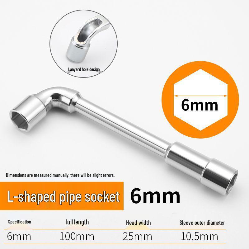 Набор 7-образных двусторонних торцевых ключей L-типа с перфорированными внешними шестигранными головками