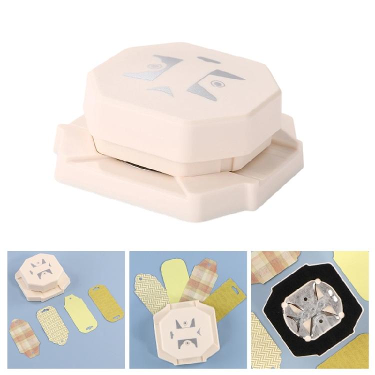 4 in 1 Multipurpose Efficient Punching Ergonomic ABS Hole Punch Scrapbooking Edge Decorator for Travel Compacts Size
