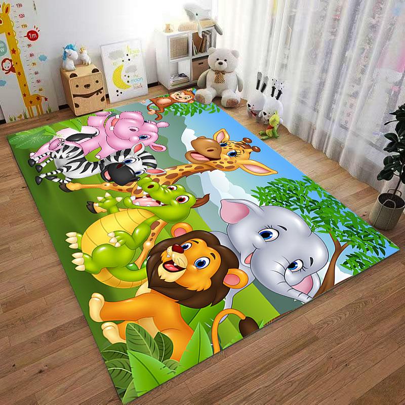 Cute Cartoon Safari Animals suitable as a non-slip mat for the living room or bedroom sofa