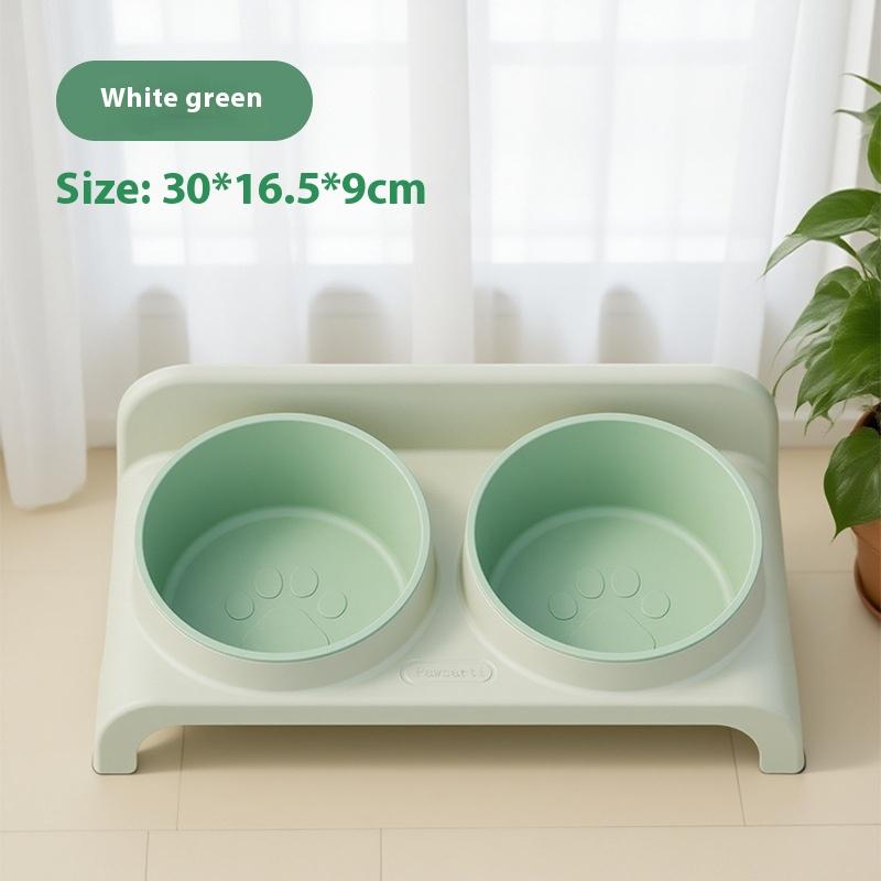 Food Feeders Pet Double Bowls Feeder Adjustable Height Cats Dogs Drinker Water Bowl Dish Elevated Feeding Supplies