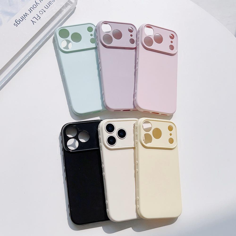 Simple Solid Color Colors For For Iphone 17 Pro 16 1 14 Plus 13 12 Pro Max Side Heart-shaped TPU Phone Cover Case