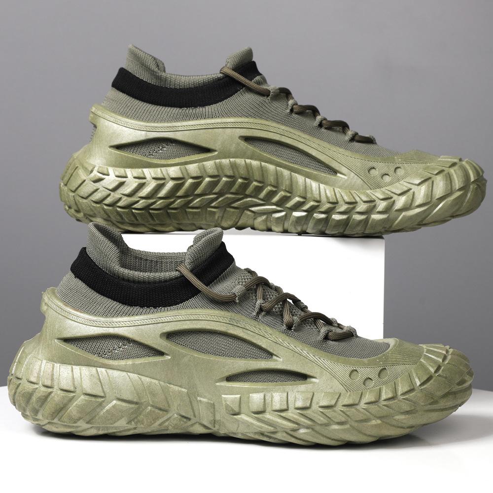 

Летающие плетеные мужские туфли весенние дышащие ленивые туфли с одной педалью повседневная модная обувь универсальная мужская обувь повседневная обувь 44