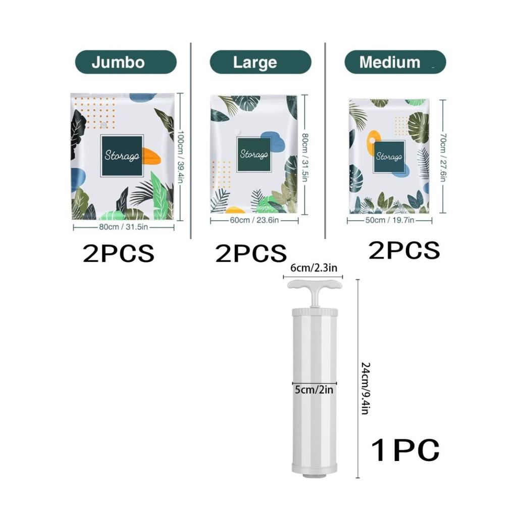 Space Saver Vacuum Sealer Storage Bags For Comforters and Blankets Clothes Home Packing Organizer