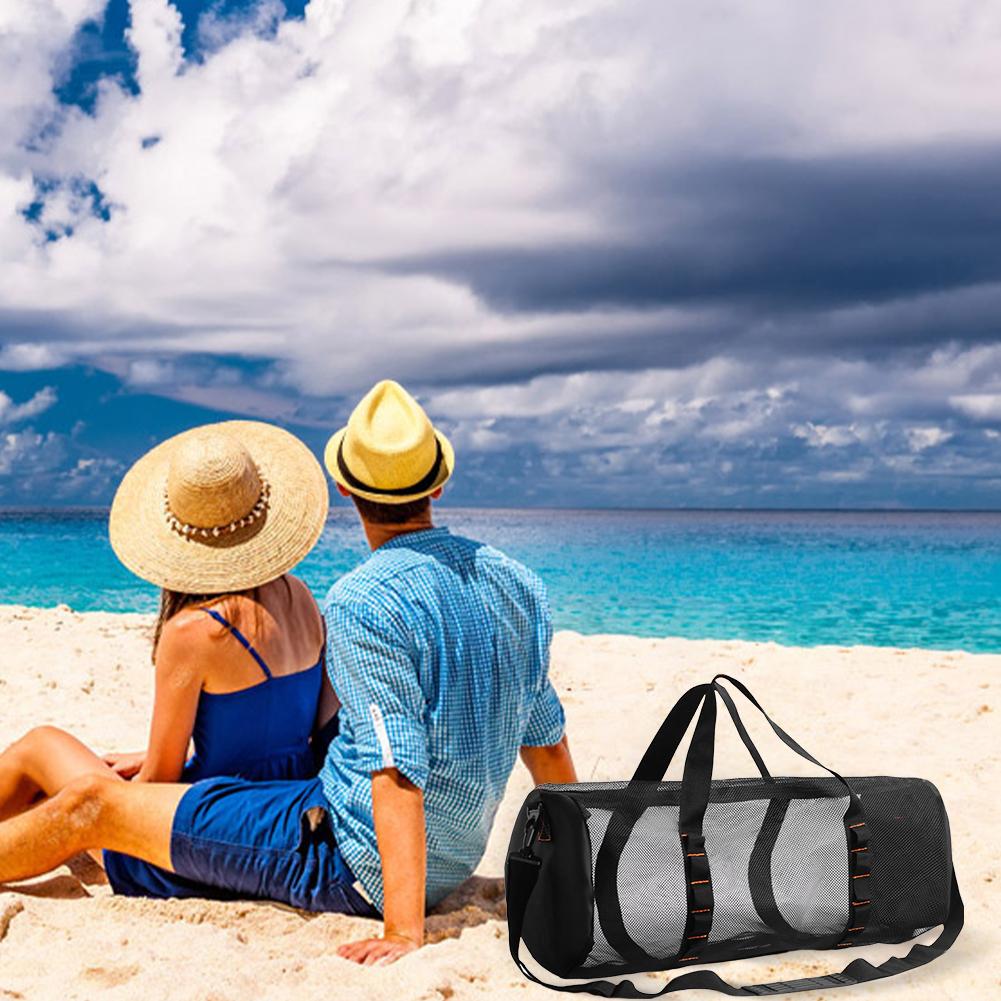 Fins Storage Carrying Tote with Zipper Scuba Diving Gear Storage Bag Mesh Dive Beach Bag for Scuba Surfing Snorkeling Equipment