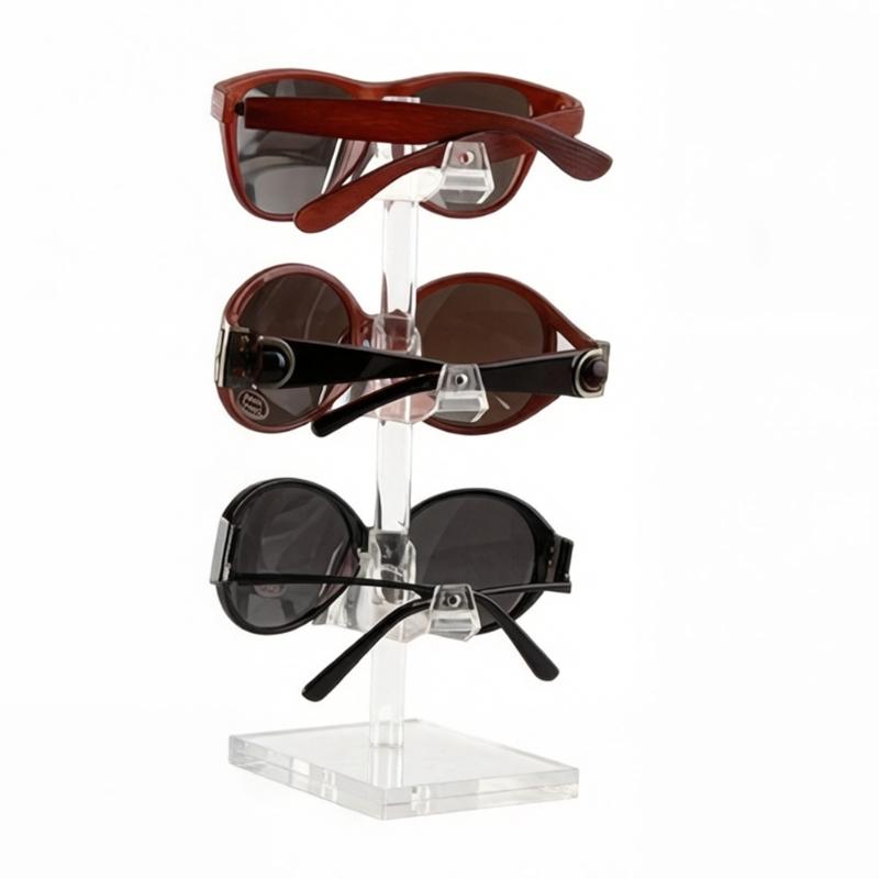 Unique Multilevel Acrylic Eyewear Stand Retail Store Accessories Rack Easy Assemble Acrylic Shelf For Fashionable Glasses Presentation