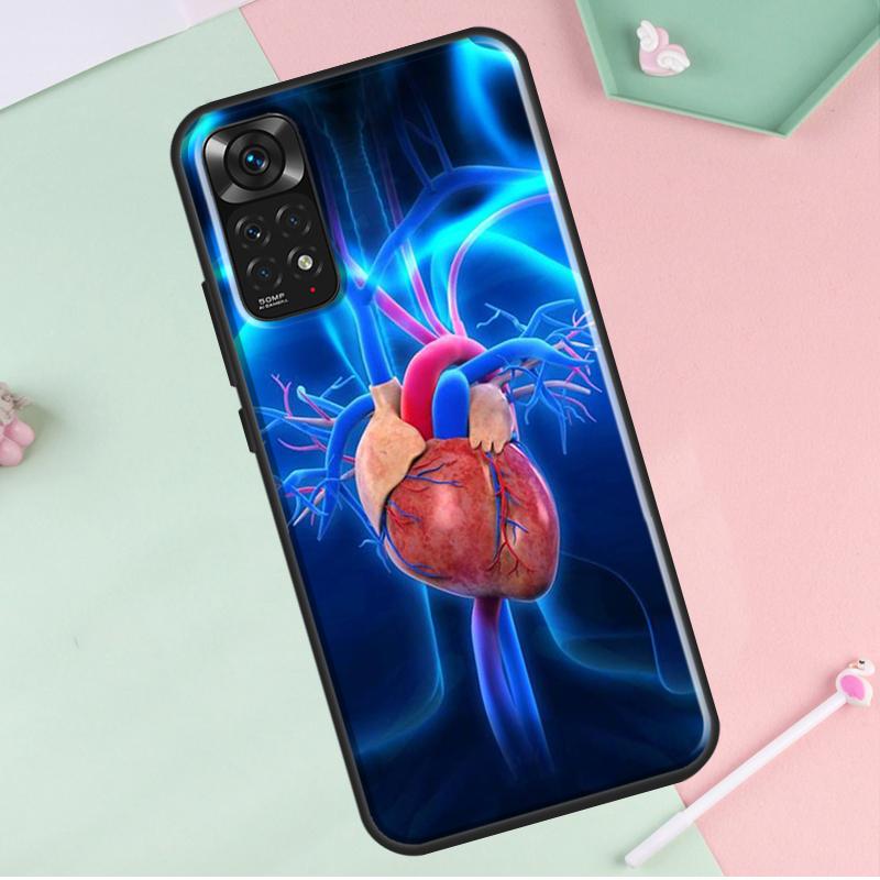 Medical Human Organs Heart Art For Redmi Note 12 Pro Plus Cover For Redmi Note 10 8 9 11 Pro 12S 11S 10S 9S 9C 10C 12C Case