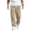 Pantalones Casuales Holgados para Hombre, Cintura Elástica con Cordón, Ligeros con Bolsillos, Cómodos y Transpirables Pantalones de Pana