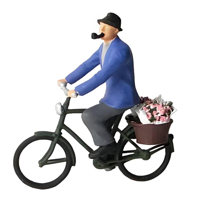 Handgefertigtes 1/64 Radfahrer-Figurenset Mit Realistischen Posen Detailliertes Miniatur-Radfahrer-Ornament Für DIY-Szenenbau