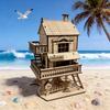 1 Wooden 3D Puzzle Cabin DO-IT-YOURSELF Wooden Assembly Miniature Imaginative Holiday Decor Present Perfect Ideal for Family Assembly