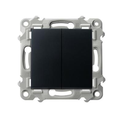 Two-group Candlestick Switch - Matt Black, SZAFIR ŁP-2Z//33