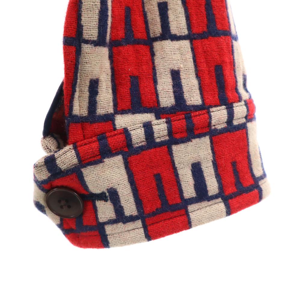 Y's Made In Japan Overall Handle Knit Jacket Red Women Used