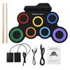 Electric Drum Set Portable Drum Pad Kit 7 Pads with Headphone Jack Pedals Drumsticks Musical Instruments Practice Pad Drum Kit