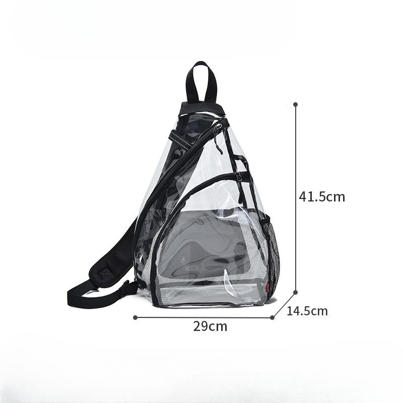 Transparent Men's Shoulder Bag Crossbody Bag Casual Men's and Women's Breast Bag Single Shoulder Bag