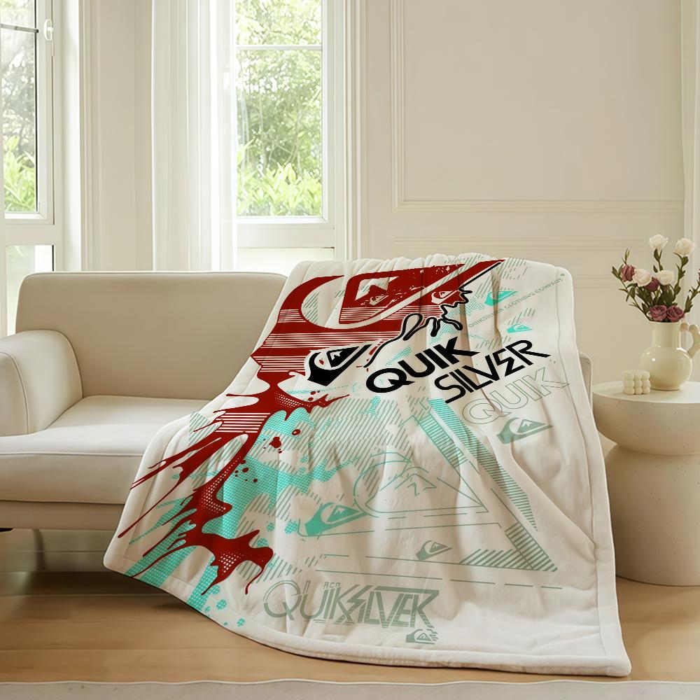 Fashion Print Q QuiksilverS Blanket For Sofa Office Bed Plane Travel Sleep Read Relax Camping Soft And Warm