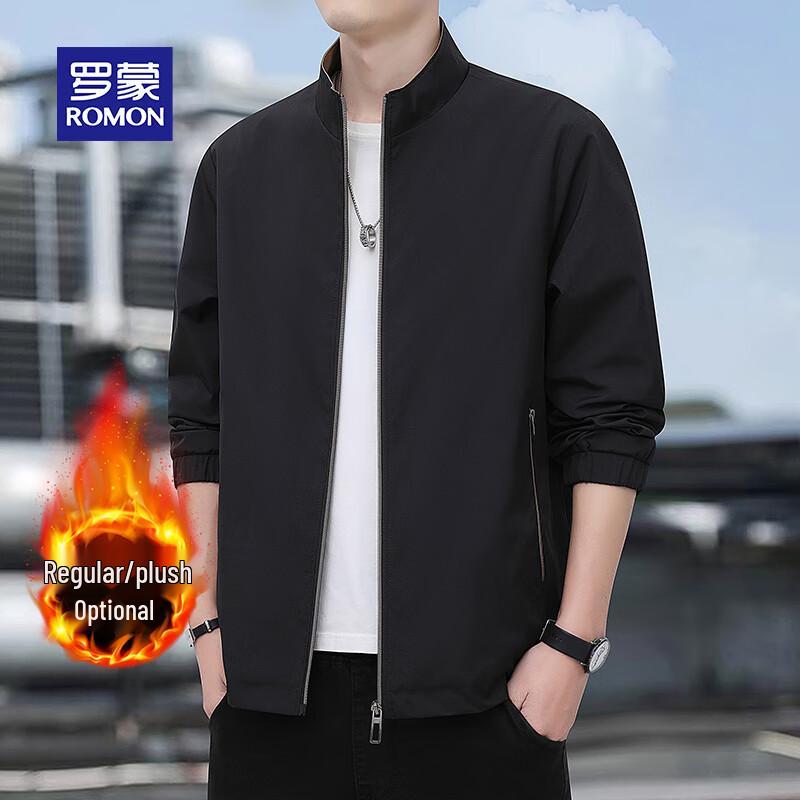 Romon Men's Light Business Stand-Collar Jacket