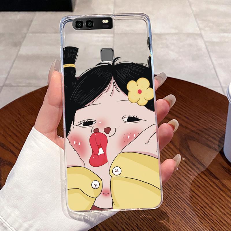 Jelly Casing For Huawei P9 / P9 Plus / P10 / P10 PLUS Funda Clear Silicone Soft TPU Back Cover Cute Cat Rabbit Protective Case
