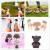 1/2pcs Mini Doll DIY Terrarium Figurines Fairy Garden Decor Lovers Couple Miniature Valentines Day Gift Home Accessories