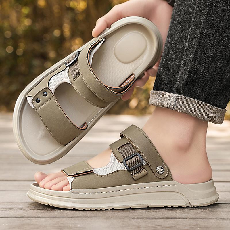 Fashion CYYTL Mens Sandals Outdoor Casual Shoes Beach Summer Walking Slides Slippers Comfort Luxury Designer Lightweight Leather Fashion