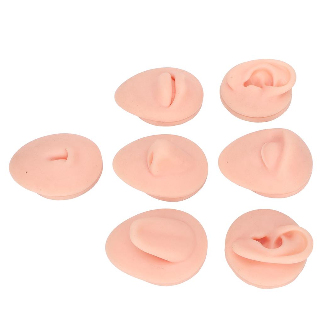 Silicone Body Practice Model Simulation Silicone Ear Eye Nose Mouth Tongue and Belly Button Model for Novice