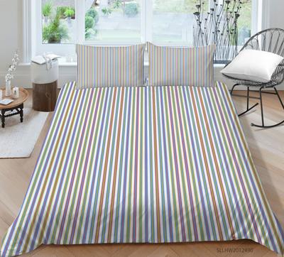 Quilt Cover Pillowcase Three-Piece Set Polyester Geometric Pattern Digital Printing