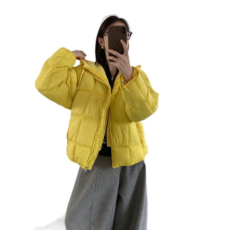 Winter new hooded short light cotton clothes women's fashion warm puff cotton jacket