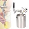 2L Stainless Steel Beer Keg Homebrew Keg System Kit with Carbonator Faucet Mini CO2 Regulator