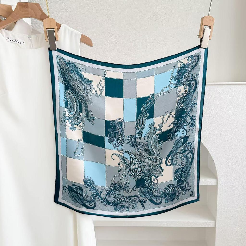 100% Mulberry Silk Small Square Scarf - European Style, High-End Feel, Perfect for Mother's Birthday or Business Gift
