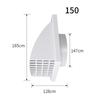 ABS Exhaust Hood ABS Exterior Wall Ventilation Grille Range Hood Duct Air Outlet With Valve For Range Hoods