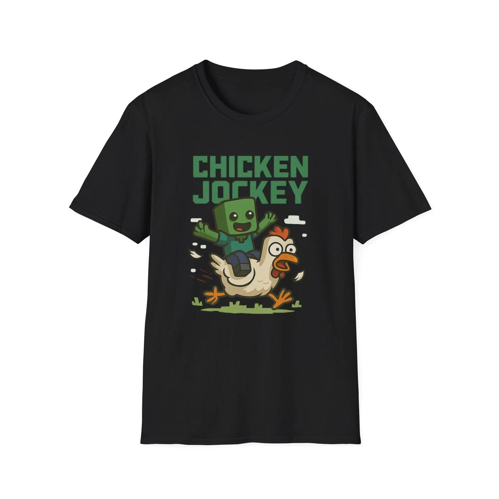 Minecraft Chicken Jockey Shirt, Gamer Tee, Video Game Apparel, Geek Gift, Unisex 3XL