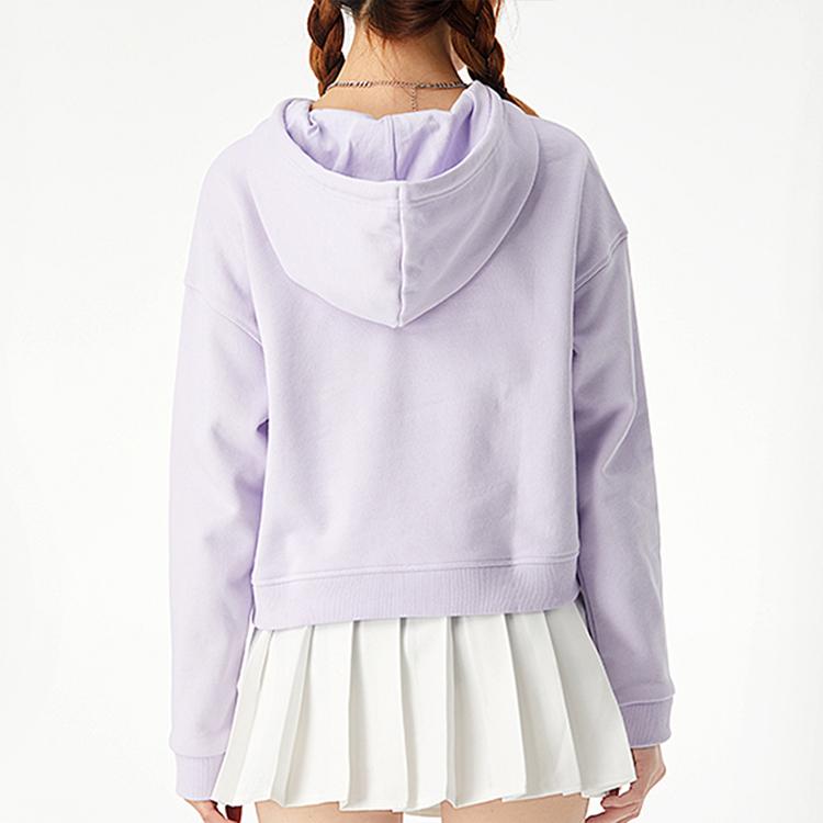 Adidas Neo Logo Pullover Hoodie Women Tops Purple GL7432
