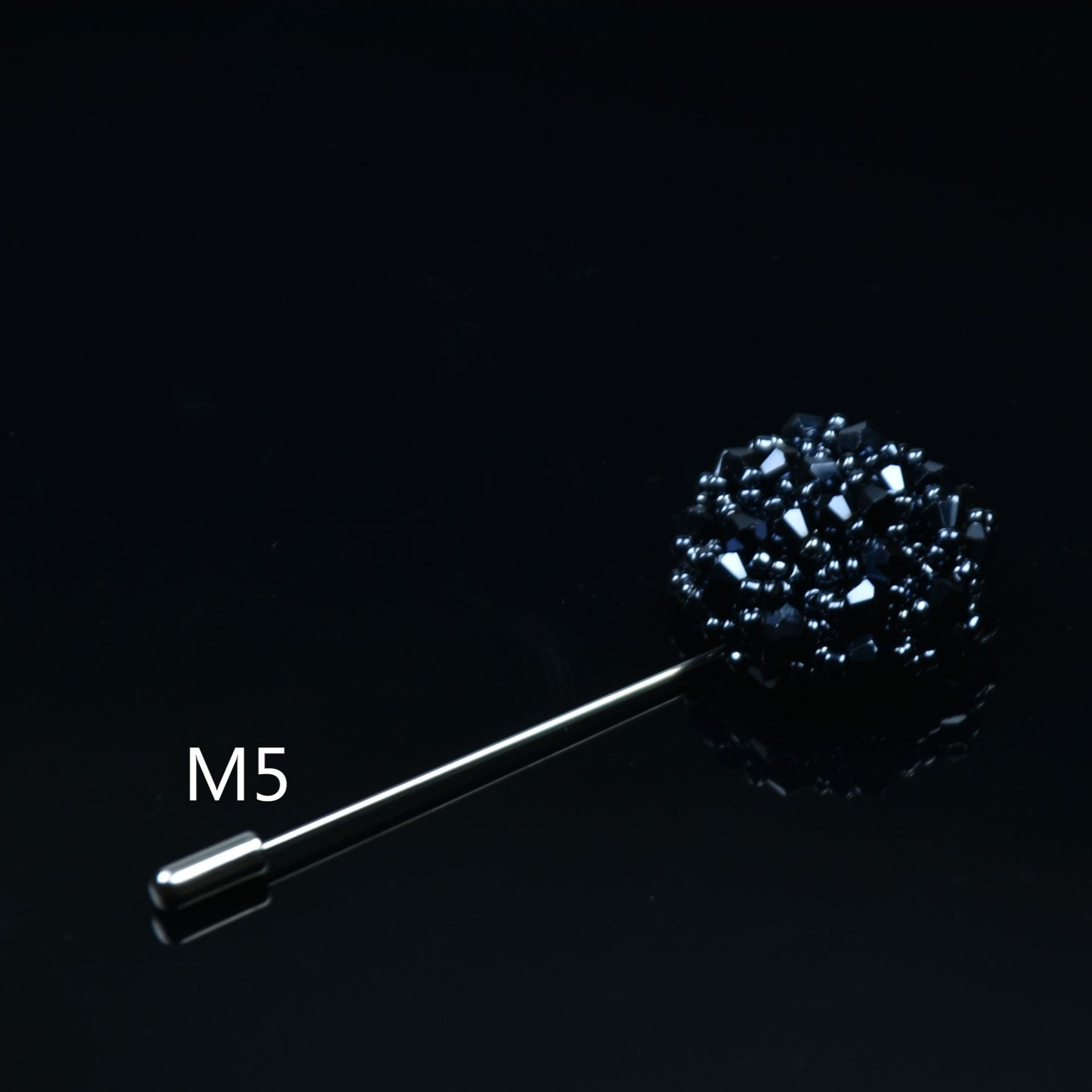 

Модные мужские броши с цветком, длинные броши-булавки, ручная работа, мужская булавка на лацкан для костюмов, стразы M5