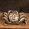 Vintage Bronze Small Crab Statue Tea Pet Ornament Pure Brass Solid Animal Miniature Figurine Antique Home Decoration Accessories