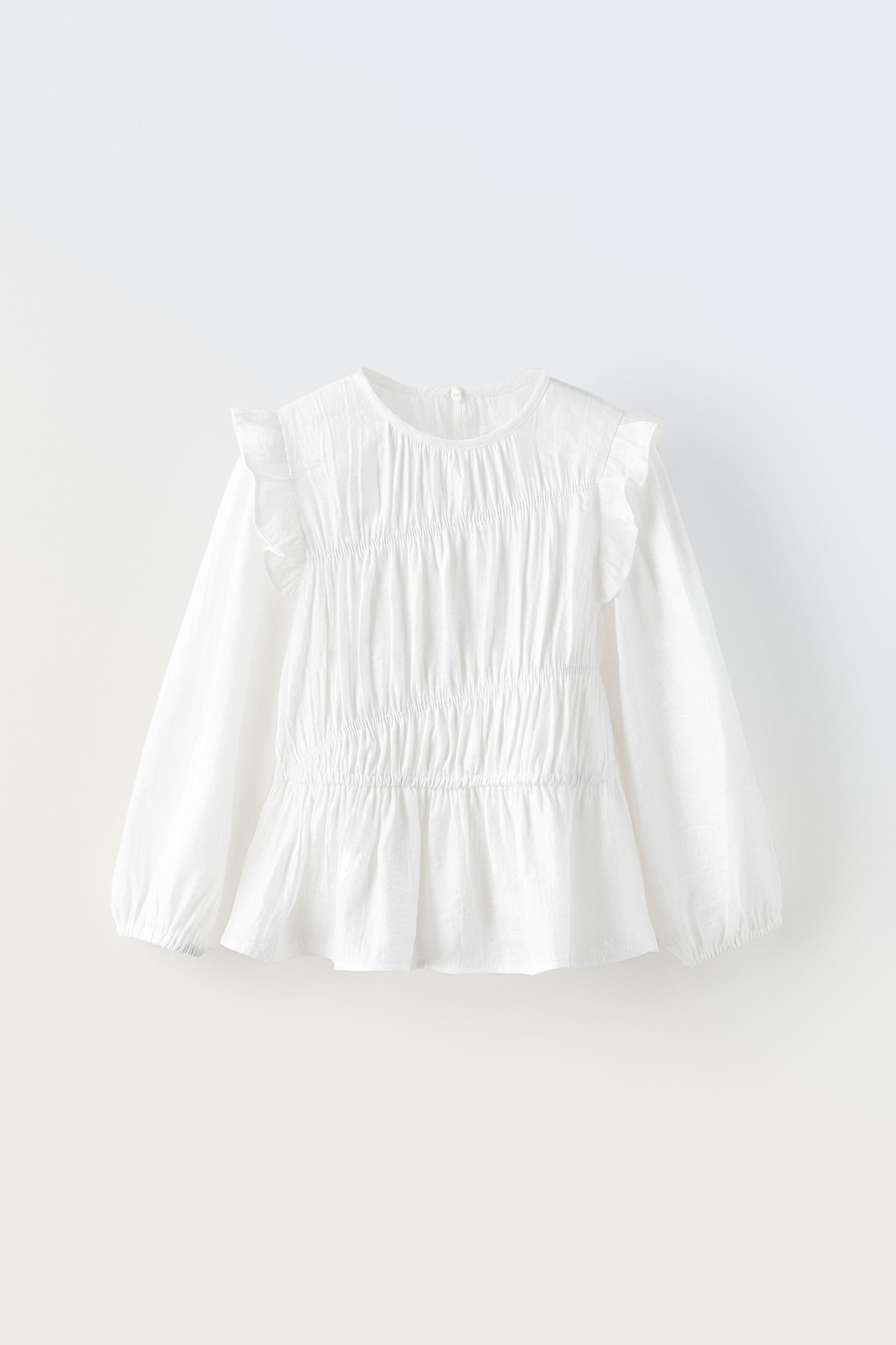 

РУБАШКА С ЭЛАСТИЧНЫМИ ДЕТАЛЯМИ И ОРУШАМИ