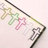 [20pcs Durable Metal Cross Clips] 20pcs Assorted Colors Metal Cross Paper Clips - Durable Steel Office Bookmarks & Document Organizers